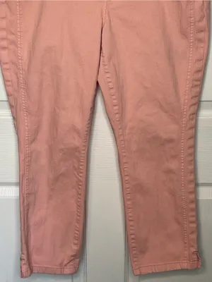 Anthropologie Pilcro Stet Sz 32 Peach Pink Cropped Ankle Jeans thumbnail 3