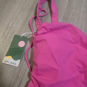 Halara NWT Backless Pink Midi Dress With Adjustable Straps & Ruched Details Size thumbnail 4