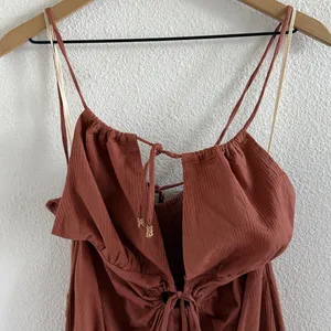 Free People Boho Elegant Rust Brown Dress Medium thumbnail 2
