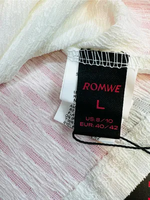ROMWE White Crop Top with Pink Ribbon Ties thumbnail 7