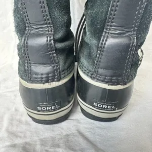 Sorel Joan of Arctic Black Leather Lace Up Winter Boots Outdoors Snow‎ Size 5 thumbnail 5