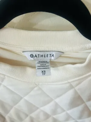 Athleta Quilted Sweatshirt XS  thumbnail 2