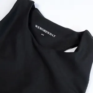 WeWoreWhat‎ Sports Bra Women Size M Black High Neck Racerback Activewear Top New thumbnail 2