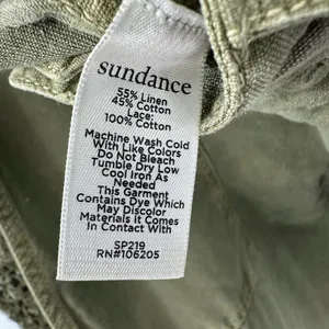 Sundance Femme Voyager Linen Blend Pants Olive‎ Green Women's Size 2 thumbnail 5