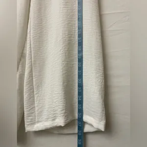 Ryocco women’s Size Small White Wide-Leg Pants with Tie Waist - (N9)✨ thumbnail 9
