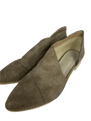 (RC) Women’s Taupe Suede Slip On Flats Low Heel Almond Toe Casual Comfort 10 thumbnail 4
