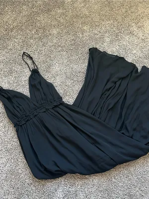 Abercrombie & Fitch Black Spaghetti-Strap Maxi Dress thumbnail 3