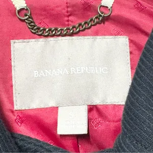 BANANA REPUBLIC WOMEN'S MINI PEACOAT NAVY WITH GOLD BUTTONS Small thumbnail 5