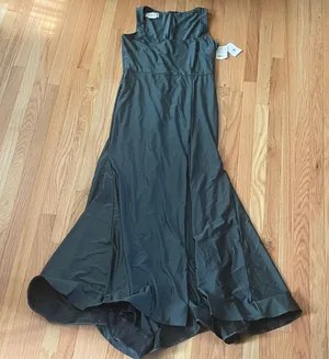 Elegant green formal Sleeveless Dress thumbnail 1