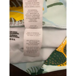 Aerie High Cut Cheeky Blue Green‎ Leaf Bird Bikini Bottom Large Beach Resort thumbnail 8
