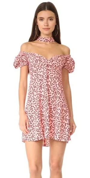 Alexis Loele Off‎ The Shoulder Floral Mini Dress thumbnail 1