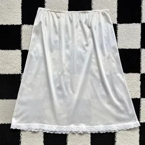 Vintage White Nylon Slip Skirt S thumbnail 2