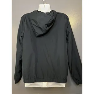 Vans Jacket Womens Sm Black White Hooded Full Zip Windbreaker Lightweight Skate thumbnail 6