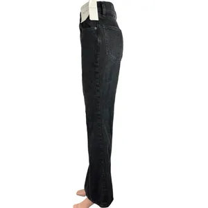 Abercrombie & Fitch Cotton Pockets Black High Rise Stretch Flared Denim Jeans 2 thumbnail 2