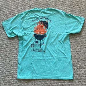 Comfort Colors AOPi Alpha Omicron Pi Smoke Out Arthritis T-Shirt Teal Large NWOT thumbnail 2