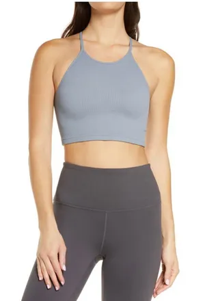 Free People Movement XS/SM Cropped Run Tank Stormy Sea BNWTS thumbnail 1