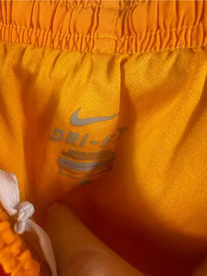 X342. Nike Orange and Navy Athletic Shorts with White Trim thumbnail 3