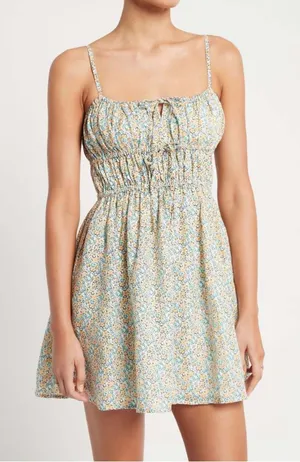Faithfull the Brand NEW Shivka Floral Print Mini Dress thumbnail 1