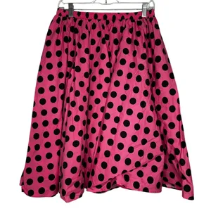 Black‎ & Pink Polka Dot 50's Skirt thumbnail 1