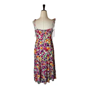 Showpo‎ Dress Women 8 Pink Packed Floral Print Monaco Midi Boho Cottagecore thumbnail 4