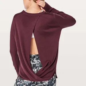 Lululemon Bring It Backbend Sweater Redwood Size 14 Cashmere Blend $118 Keyhole thumbnail 4