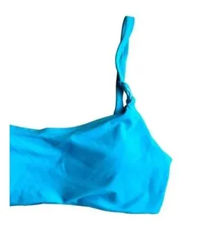 NWT Andie Swim The Riviera Bikini Top Adjust Straps Removable Cup M Coastal Blue thumbnail 2