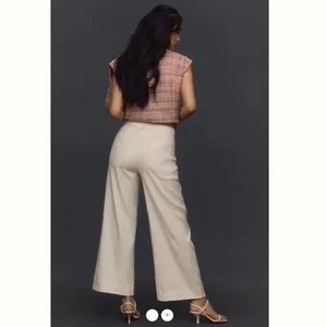 Anthropologie The Ettie High-Rise Crop Wide-Leg Pants by Maeve: Linen Edition thumbnail 4