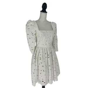 Cara Cara NWT Hart Eyelet Dress Cotton Square Neck‎ Mini Dress Brodererie Size 4 thumbnail 9