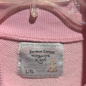 WLL Mockneck Sweatshirt Birthday Edition Pink L/XL Terry Interior thumbnail 5