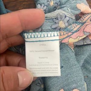 O'Neill Blue Pleated Maxi floral Sundress thumbnail 7