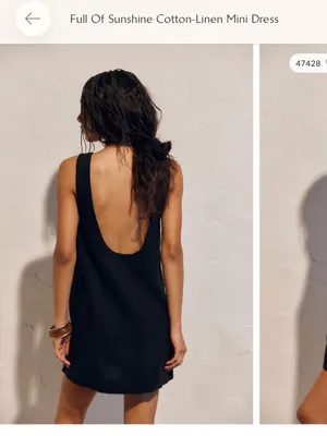 Free People Cotton-Linen Mini Dress thumbnail 2