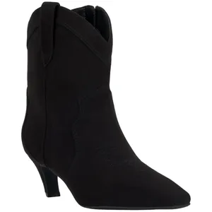 INC International Concepts Womens Secia Western Booties Black Microsuede 10.5M thumbnail 7