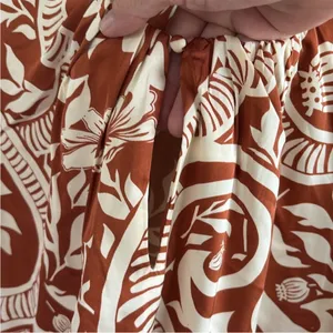 EUC Joie Floral Blouse Chestnut Cream Size Large thumbnail 3
