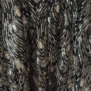 Lulu’s Black and Silver/Gold Sequin Evening Dress thumbnail 9