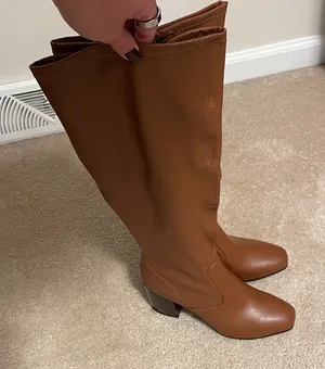Franco Sarto Brown Knee-High Women's Boots Wide Calf thumbnail 1