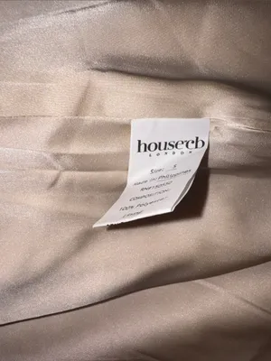 NWOT HOUSE OF CB Costanza vintage cream satin Maxi Dress sz S thumbnail 9