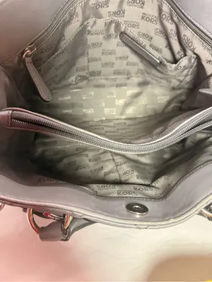 Michael Michael Kors Gray Quilted Leather Satchel Crossbody thumbnail 4