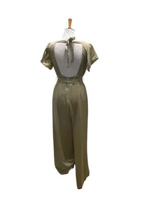 Petal & Pup Orin Wide Leg Jumpsuit Beige Size 8 NWT Neutral Coastal Boho Wedding thumbnail 13