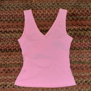 Zyia Pink Ribbed Criss Cross Cut Out Detail Athletic Tank Top thumbnail 1