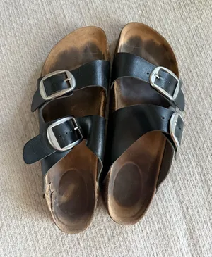 Arizona Love Black Double-Buckle Women’s Slide Sandals thumbnail 1