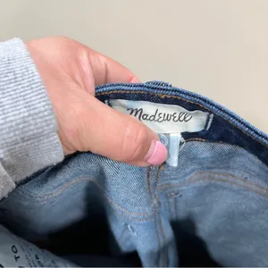 Madewell Women's The Curvy '90s Straight Leg Jeans dark blue wash denim size 23 thumbnail 12