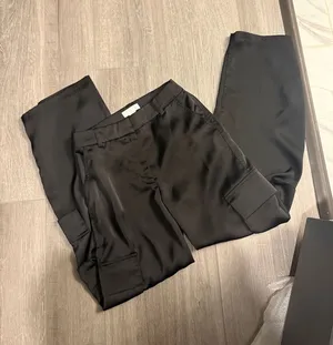 H&M Black Silk Pants thumbnail 1