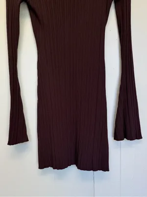 NWT BRONZE SNAKE Maven Brown Long Sleeve Mini Dress S/M Small Medium thumbnail 4