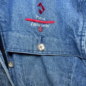 Rode Walker Vintage Chore Barn Field Coat Blue Denim Jacket Men's Medium USA thumbnail 3