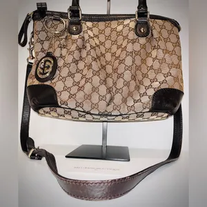 Gently Used - Gucci Canvas Sukey Shoulder Bag thumbnail 4