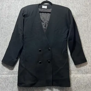 The Irish Secret Vintage Black 100% Pure Wool Double‎ Breasted Blazer Jacket 12 thumbnail 10