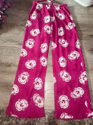 Vanity vintage Y2K pink monkey lounging pants with bananas thumbnail 1
