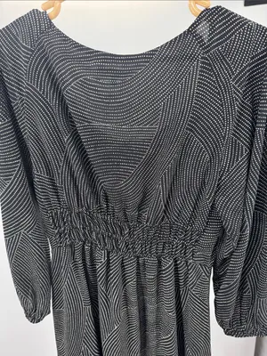 Madewell Geo Dot Print Balloon Sleeve Georgette Midi Dress M Whimsigoth feminine flowy thumbnail 5