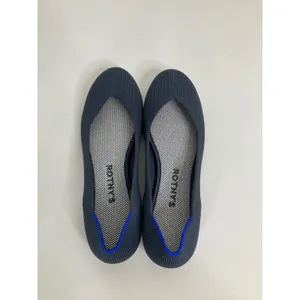 Rothys The Flat Navy Solid Round Toe Knit Ballet Flats‎ Womens 6 001-294 thumbnail 5