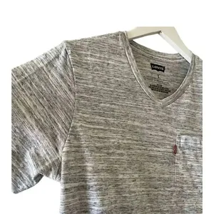 Levi’s V-Neck Gray Athletic Short Sleeves Men T-Shirt SZ S #1076 thumbnail 3